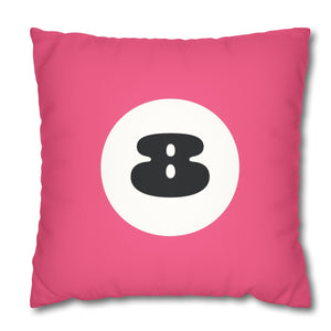 pink 8 ball decorative pillow cover faux suede throw pillow