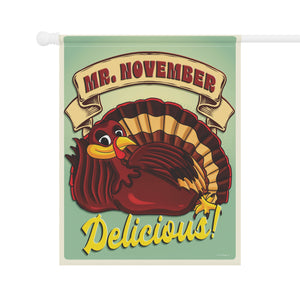 Mr. November Turkey Funny Thanksgiving Yard Flag