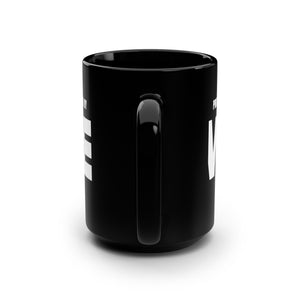 mug with 'Protected By Wife Funny Husband Gift' graphic on a white background