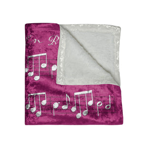 La Vie En Rose Sheet Music Shimmering Pink Throw Blanket