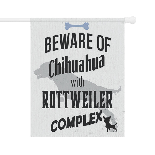 Beware of Chihuahua Dog Lovers Funny Yard Flag