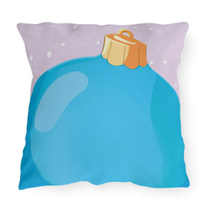 Blue Christmas Pillow Outdoor Pillow Holiday Decor