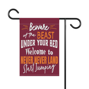 Garden flag with 'Virginia Tech Hokies Enter Sandman Banner' design
