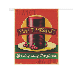 Garden flag with 'Cranberry Sauce Funny Retro Thanksgiving' design