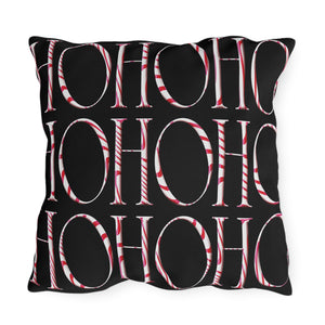 throw pillow with 'Reversible Holiday Outdoor' design