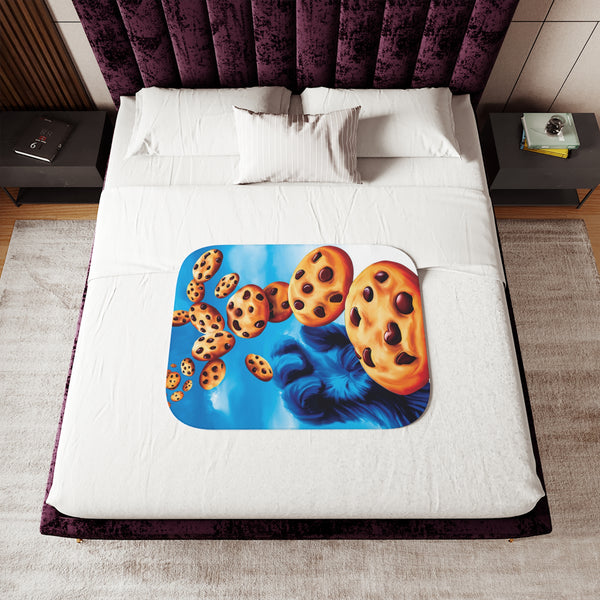 Cookie Monster Newborn Toddler Sherpa Baby Blanket