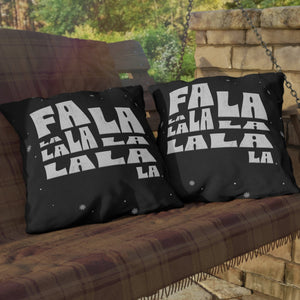 FaLaLaLaLa Indoor Outdoor Holiday Throw Pillow