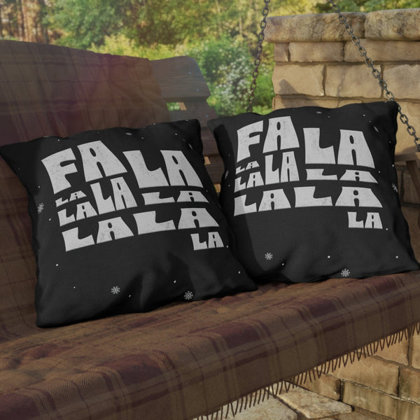 FaLaLaLaLa Indoor Outdoor Holiday Throw Pillow