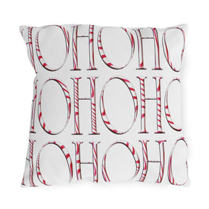 throw pillow with 'Reversible Holiday Outdoor' design