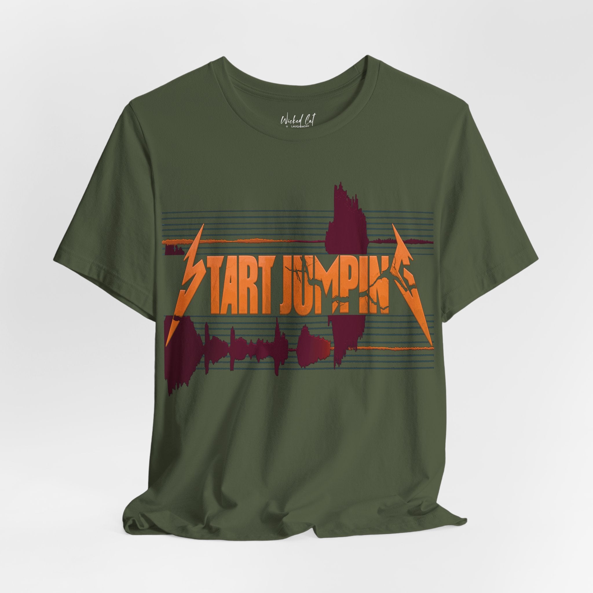 Virginia Tech Metallica Seismograph Chart Start Jumping T-Shirt