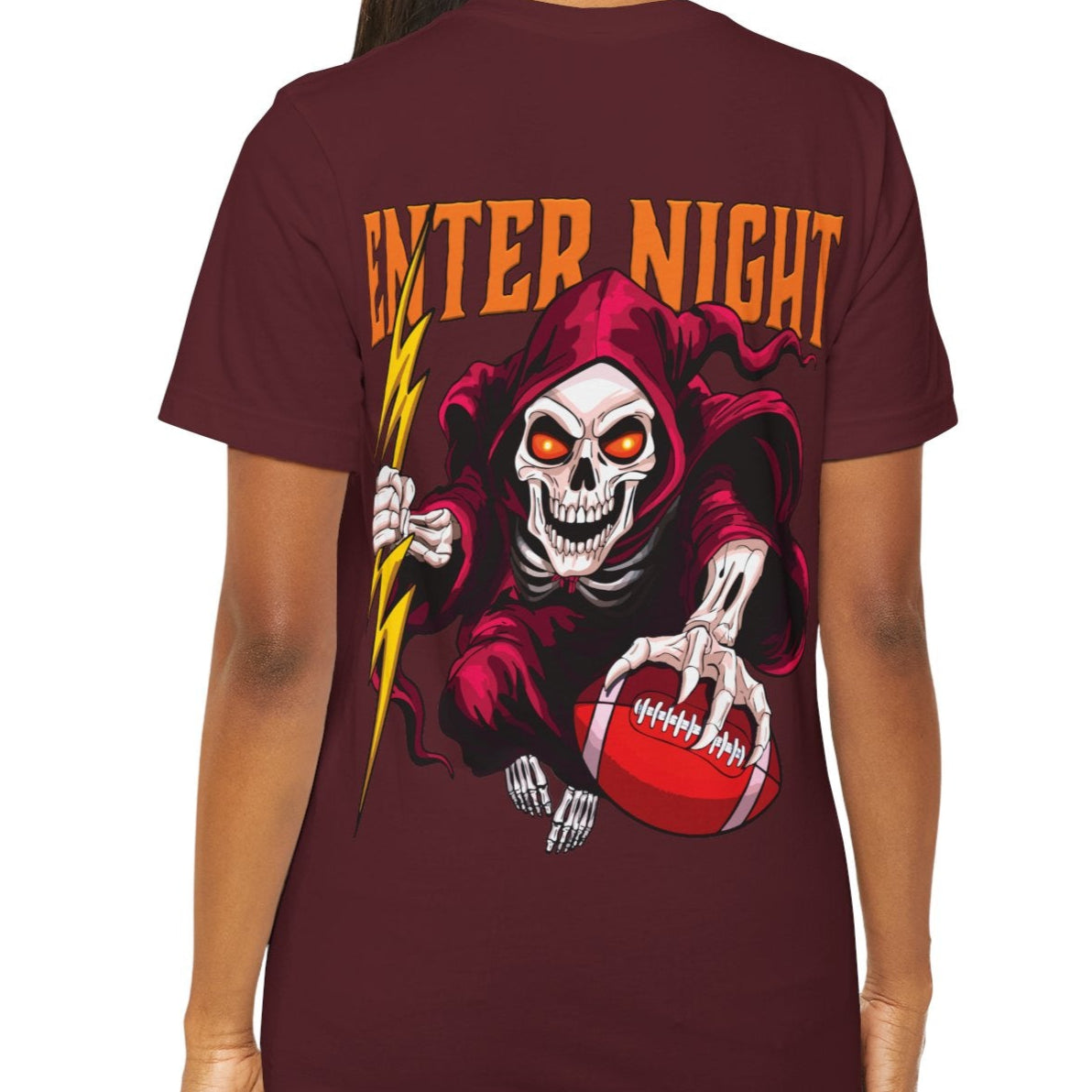 Virginia Tech Football Exit Light Sandman Skeleton T-Shirt