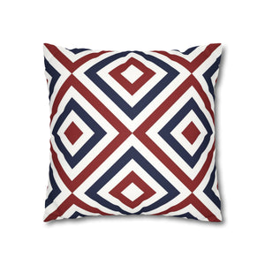 Patriotic Reversible Faux Suede Pillow Cover