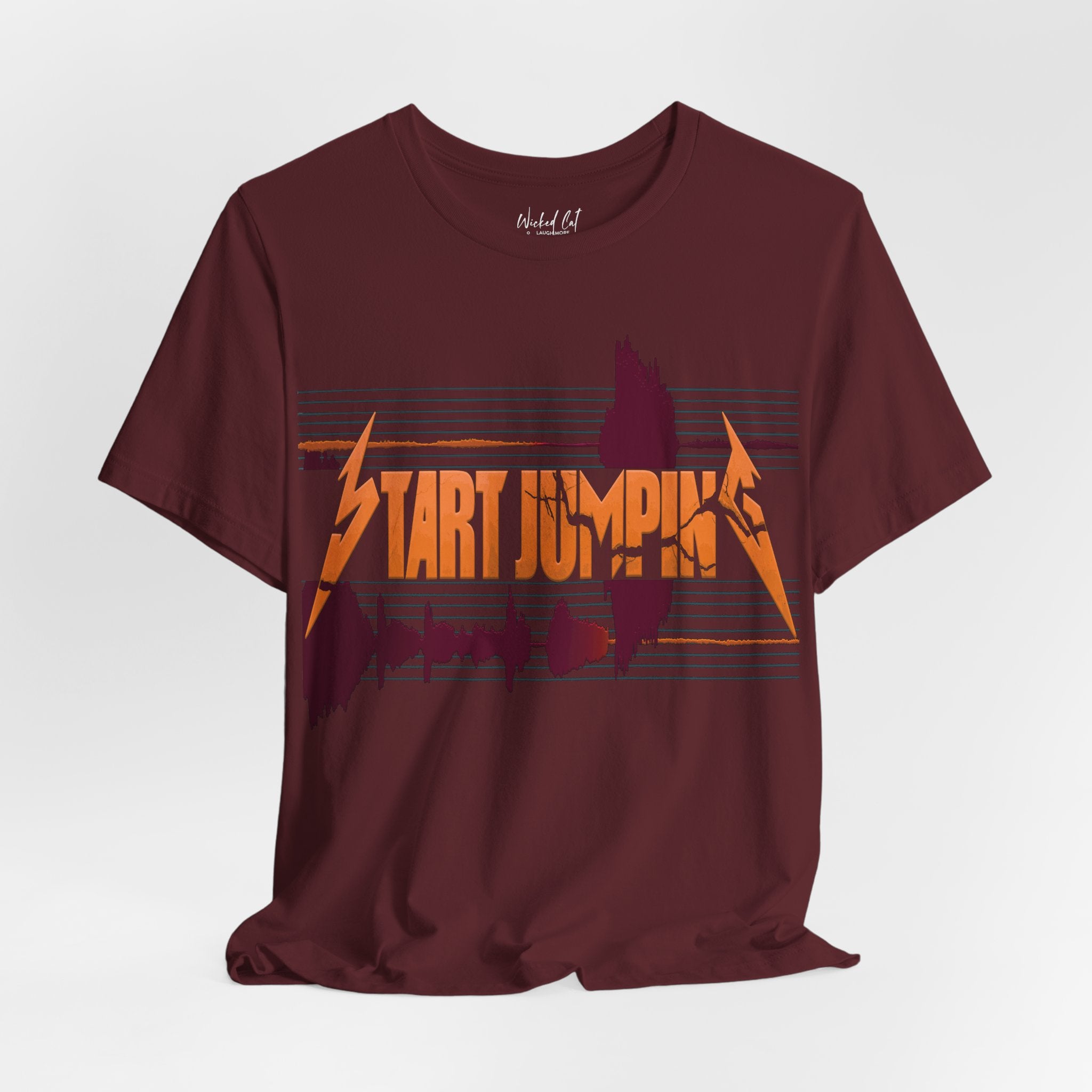 Virginia Tech Metallica Seismograph Chart Start Jumping T-Shirt