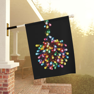 Tangled Lights Funny Christmas Flag