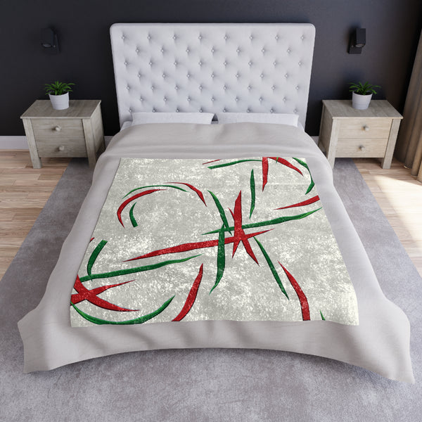 Candy Cane Throw Cozy Holiday Blanket Decor