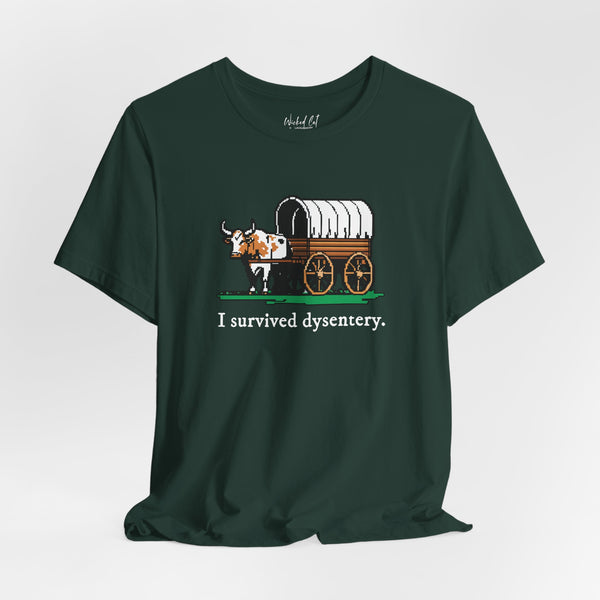 Oregon Trail I Survived Dysentery 80s Game Pop Culture T-Shirt