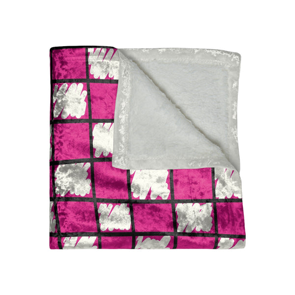 Checkered Pink & White Chic Couch Throw Blanket