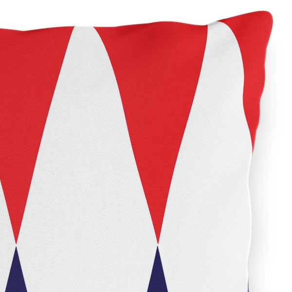 Red White Blue Diamond Indoor Outdoor Patriotic Accent Pillow