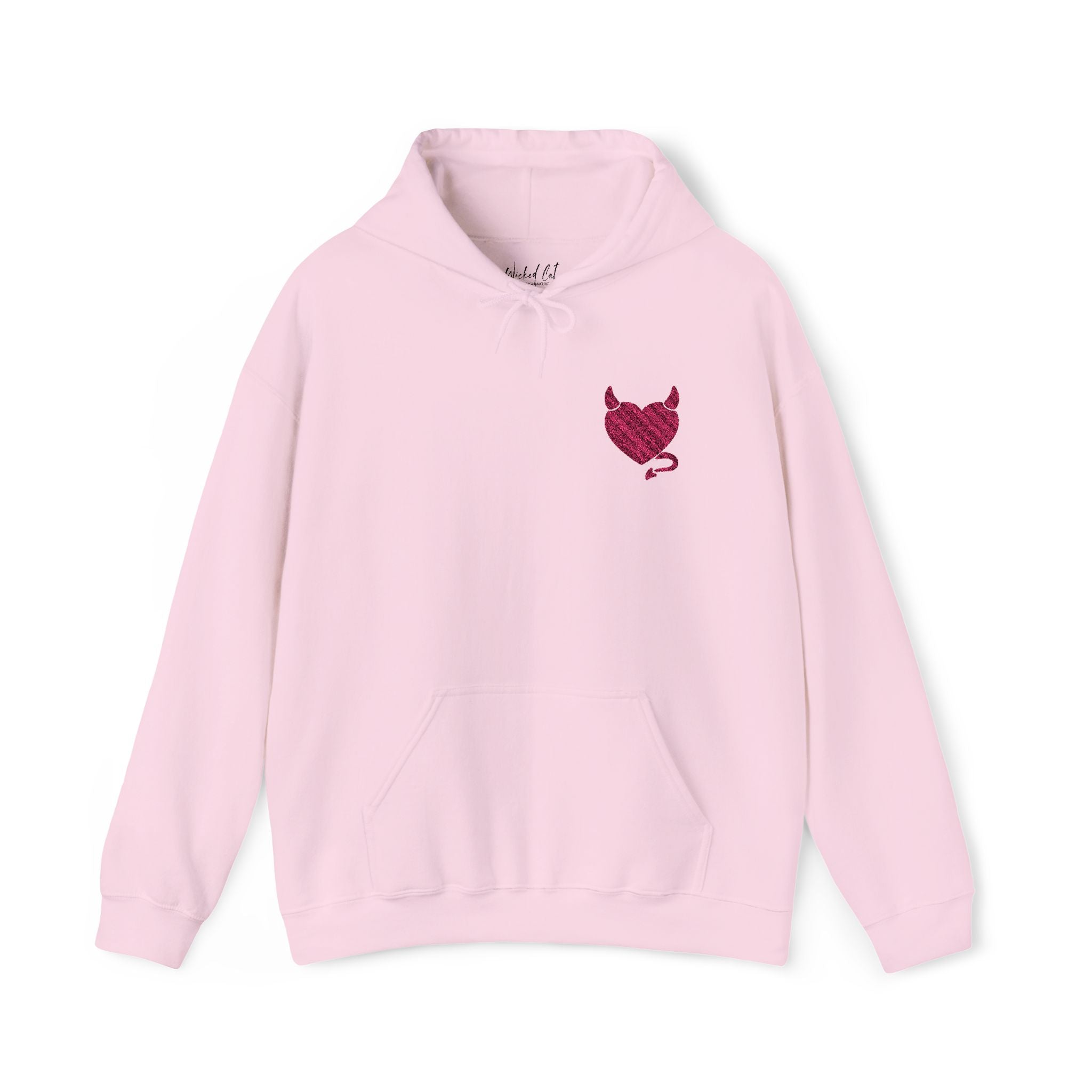 Embroidered Wicked Heart Women's Sweatshirt Hoodie