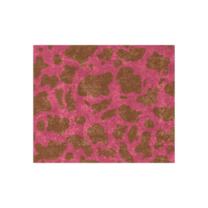 Brown & Pink Animal Print Decorative Throw Blanket