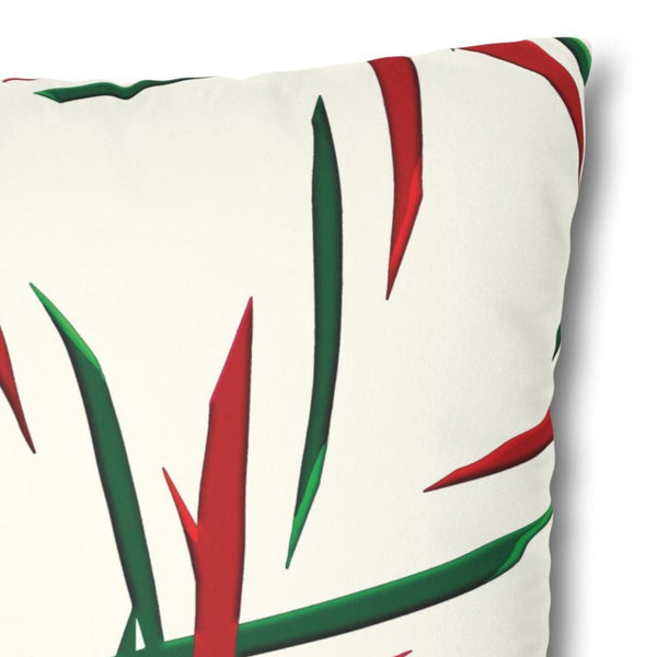 Red Green Candy Cane Holiday Pillow Cover