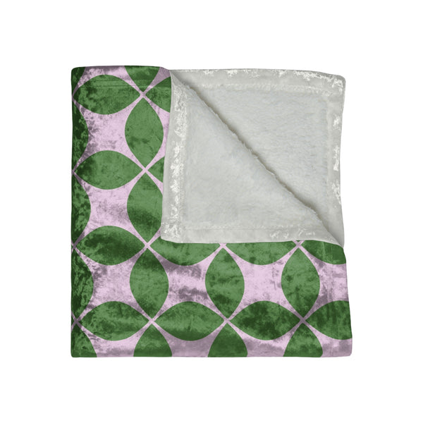 Lilac & Green Art Deco Decorative Throw Blanket