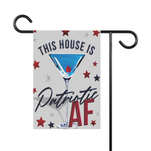 Garden flag with 'Patriotic AF Funny' design