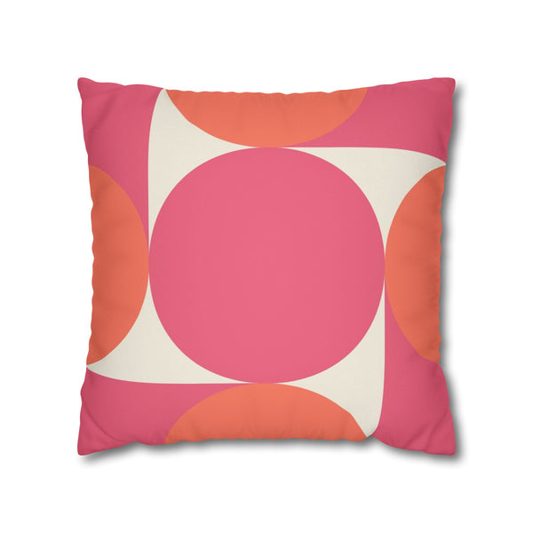 SW Paradox Palette Pink Orange Faux Suede Pillow Cover