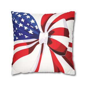 throw pillow with 'American Flow Chic Patriotic Soft Accent Cover' design