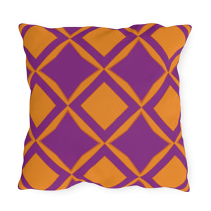 Orange & Purple Reversible Indoor Outdoor Pillow