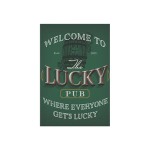 Lucky Pub Irish St. Patrick's Yard Flag