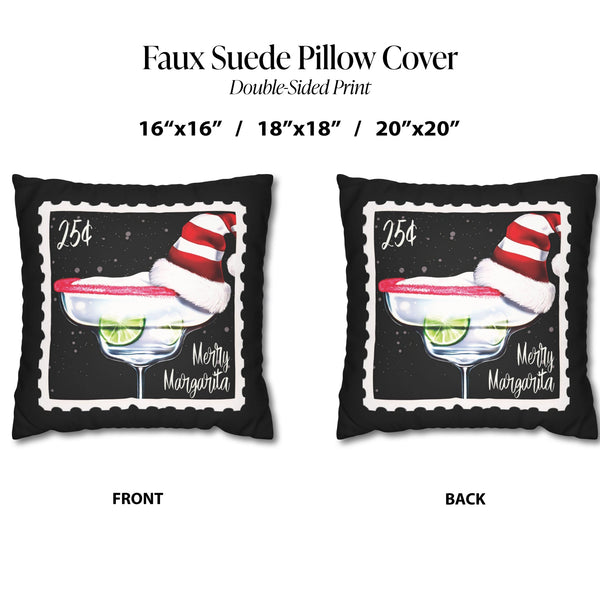 Merry Margarita Pillow Cover Holiday Throw Pillow