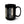 Black coffee mug with Halloween books design.