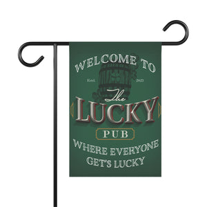 Lucky Pub Irish St. Patrick's Yard Flag