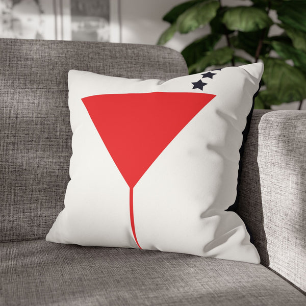 Martini Lovers Reversible Patriotic Accent Pillow Cover