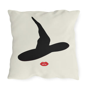throw pillow with 'Glam Witch Outdoor Indoor' design