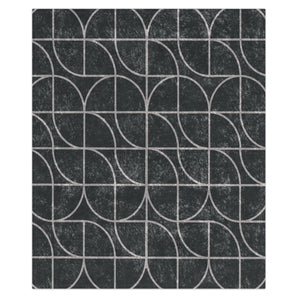 Black & Grey Art Deco Decorative Throw Blanket