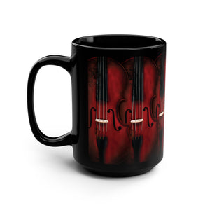 Abstract Violin Music Mug 15oz