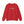 Red sweatshirt with 'ew, people' embroidered on the front on a white background.