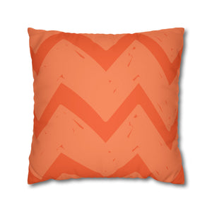 throw pillow with 'Vibrant Orange & Purple Reversible Cover' design