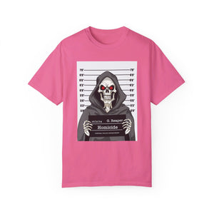 Comfort Colors® Grim Reaper Mug Shot Funny T-Shirt