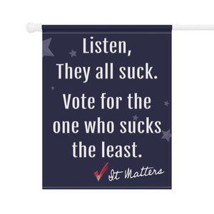 Bipartisan Political Vote Funny Yard Flag