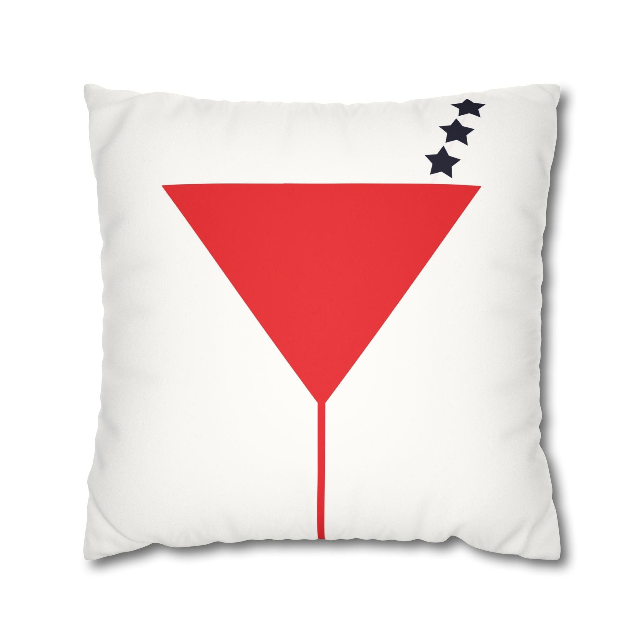 Martini Lovers Reversible Patriotic Accent Pillow Cover