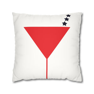 throw pillow with 'Reversible USA Martini Patriotic Cover' design