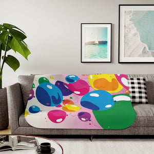 Colorful Balloons Soft Sherpa Baby Blanket