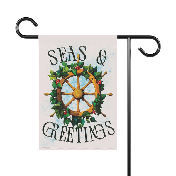 Nautical Christmas Flag Seas and Greetings Banner
