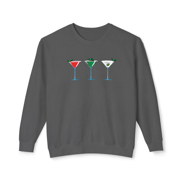 Christmas Martini Sweatshirt Soft Cotton, Relaxed Fit