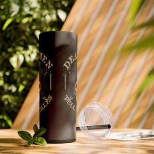 Dead Men Tell No Tales Pirate Skull Tumbler with Straw 20oz