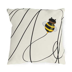 Buzzing Bee Indoor Outdoor Spring Pillow