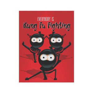 Everybody is Kung Fu Fighting Ninjas Funny Yard Flag